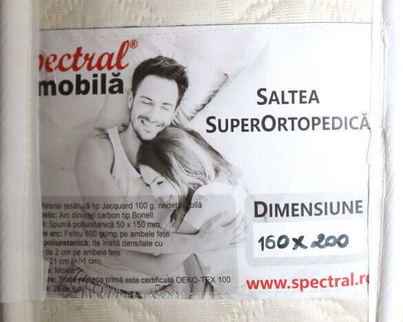 Set Saltea Spectral SuperOrtopedica 1600x2000 + Husa cu elasatic